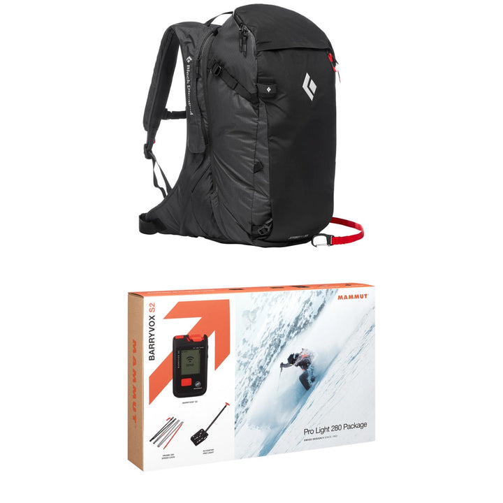 Black Diamond JetForce 35L Pro Airbag Pack + Mammut Barryvox 2 Tour Safety Package
