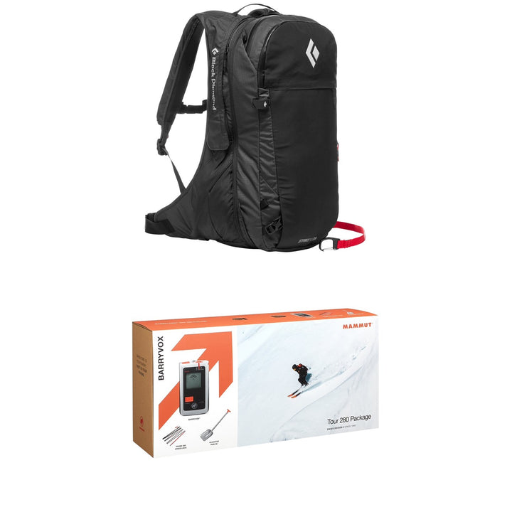 Black Diamond JetForce 25L Pro Airbag Pack + Mammut Barryvox 1 Tour 280 Safety Package