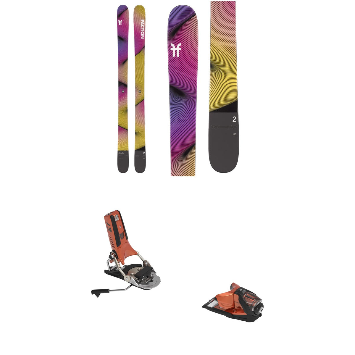 Faction Studio 2 Skis + Look Pivot 2.0 13 GW Ski Bindings 2026