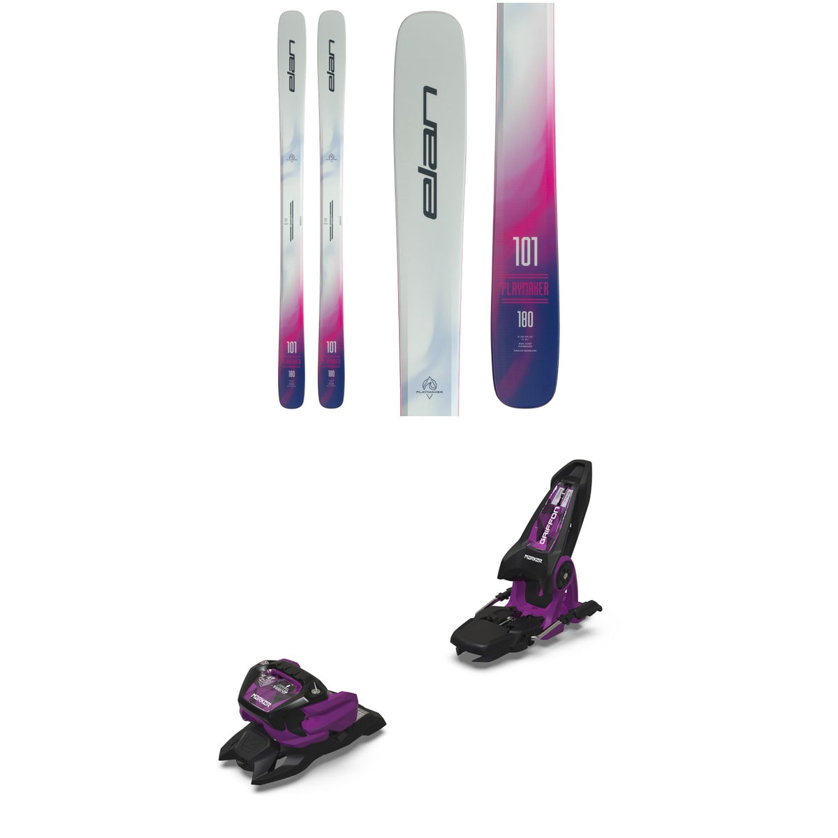 Elan Playmaker 101 Skis + Marker Griffon 13 ID Ski Bindings 2026