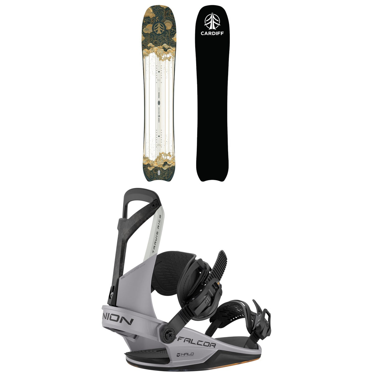 Cardiff Powgoda Enduro Snowboard + Union Falcor Snowboard Bindings 2026