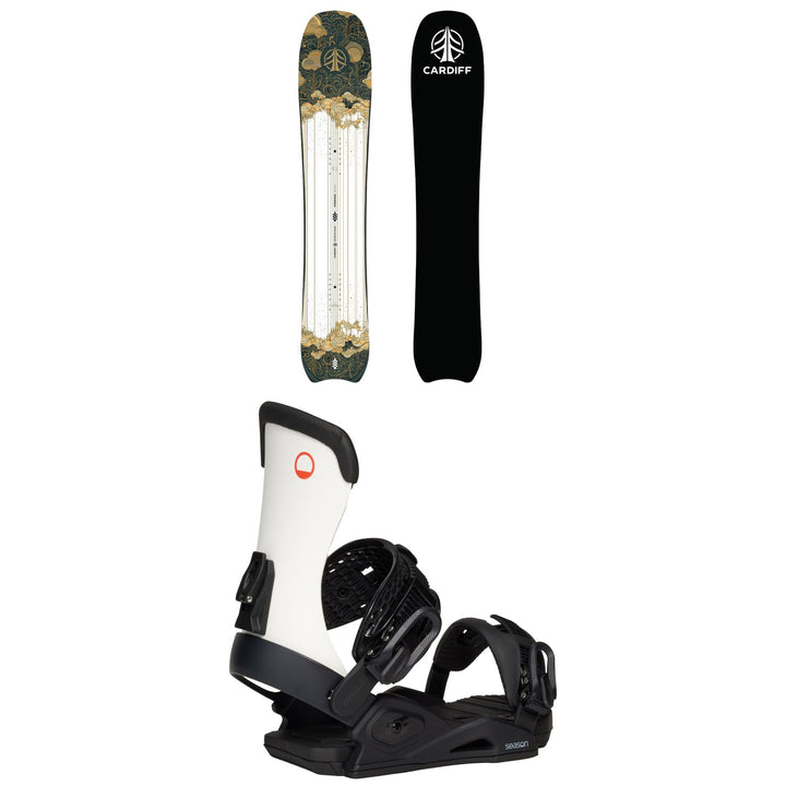 Cardiff Powgoda Enduro Snowboard + Season Meld Snowboard Bindings 2026