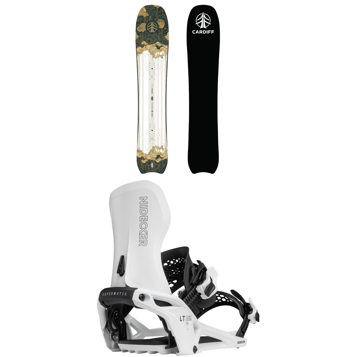 Cardiff Powgoda Enduro Snowboard + Nidecker LT Supermatic Snowboard Bindings 2026