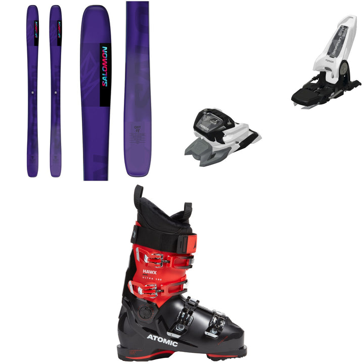 Salomon QST 98 Skis + Marker Griffon 13 ID Ski Bindings + Atomic Hawx Ultra 100 GW Ski Boots 2025