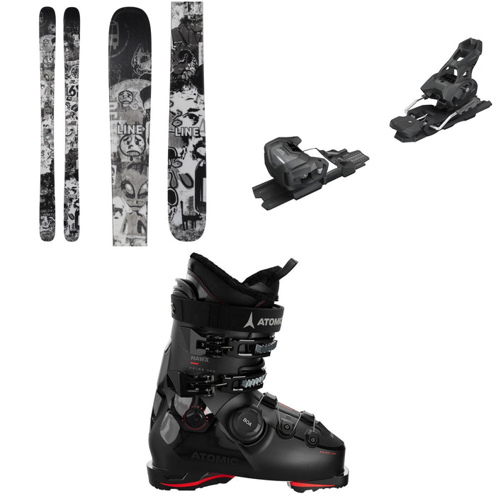 Line Skis Chronic 101 Skis 2025 + Tyrolia Attack 14 MN Demo Ski Bindings + Atomic Hawx Prime 100 BOA GW Ski Boots 2025