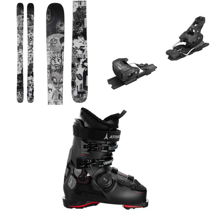 Line Skis Chronic 101 Skis 2025 + Tyrolia Attack 14 MN Demo Ski Bindings + Atomic Hawx Prime 100 BOA GW Ski Boots 2025