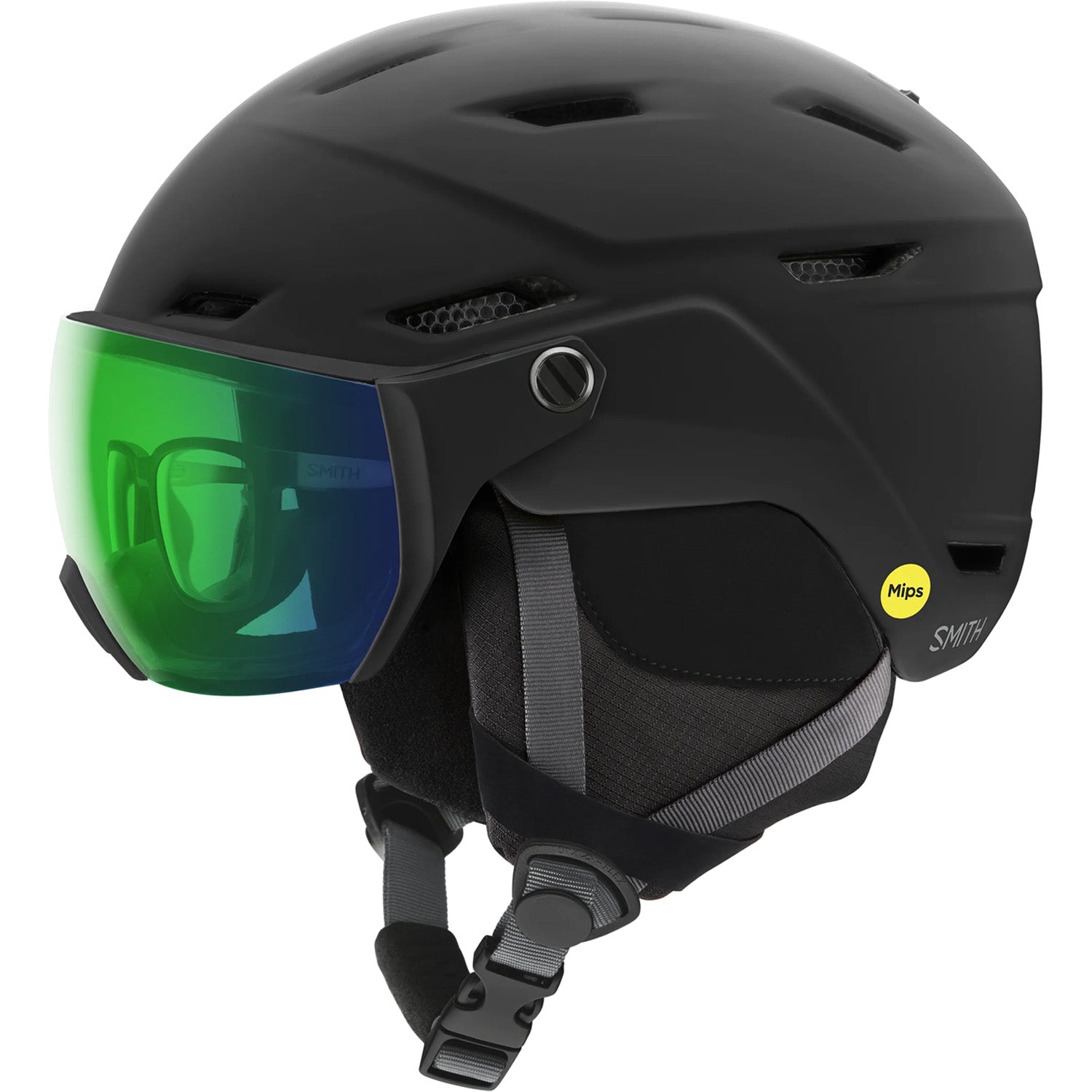 evo smith mips helmet Smith Survey MIPS Helmet Matte Black/Everyday Green Mirror, L
