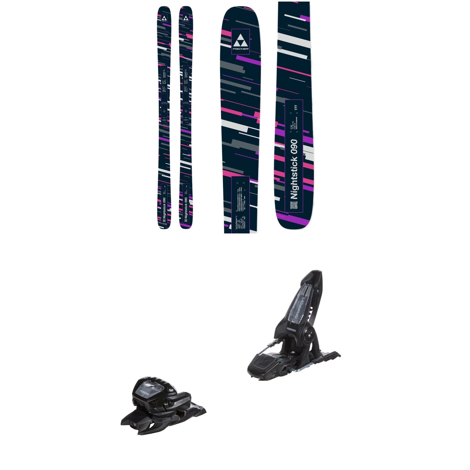 Fischer Nightstick 90 Skis + Marker Griffon 13 ID Ski Bindings