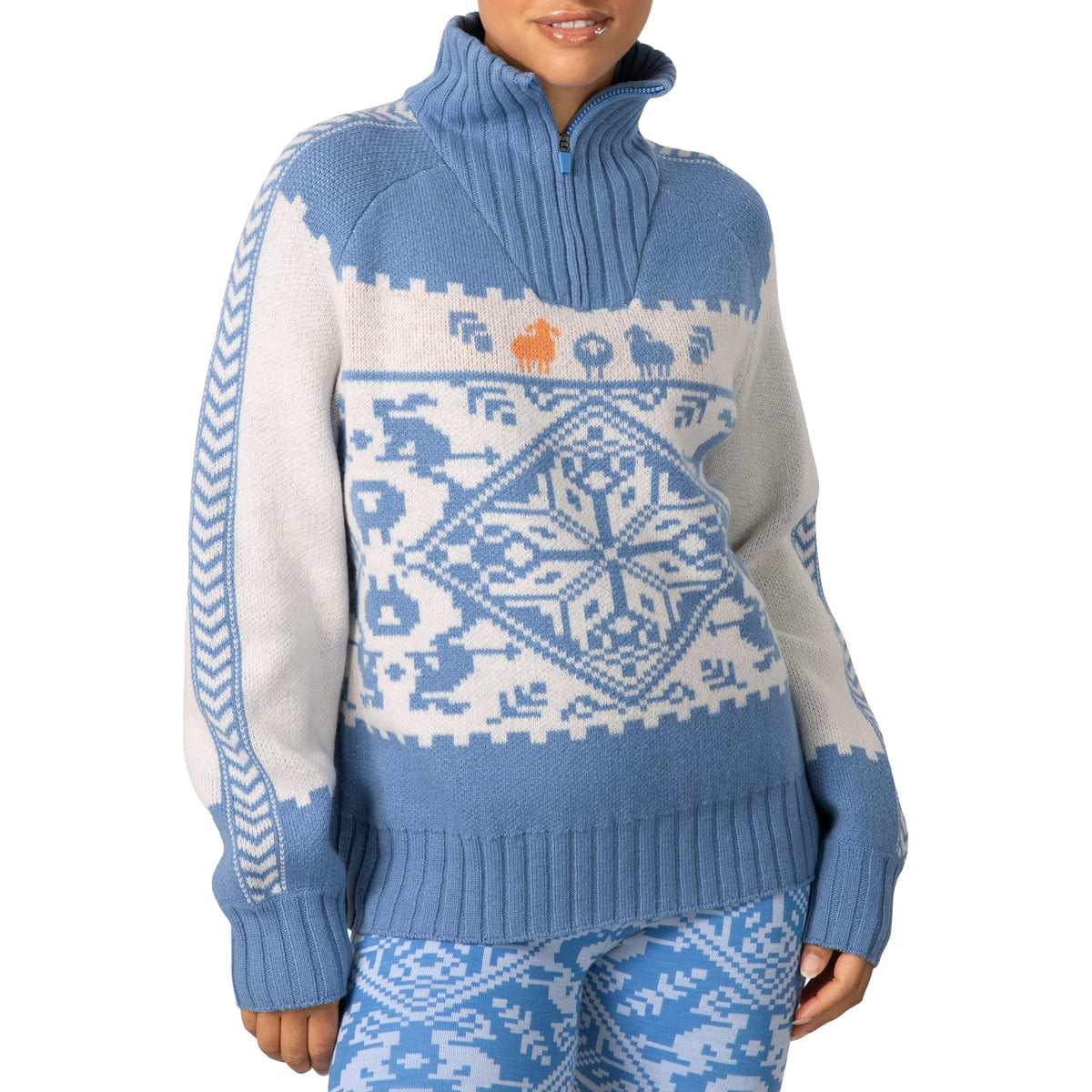 Kari Traa Saga Knit Sweater - Women's Sea Blue