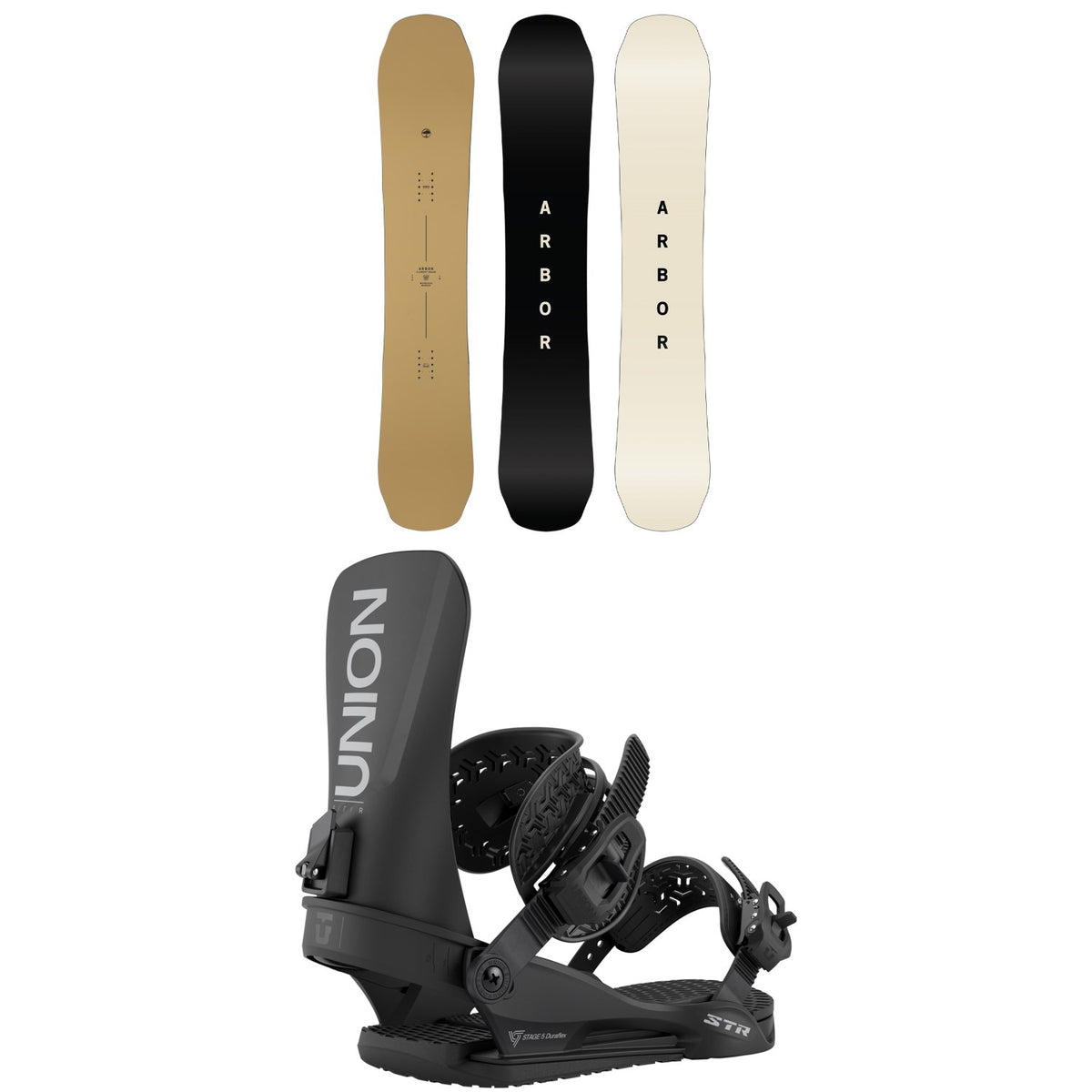 Arbor Element Decon Snowboard + Union STR Snowboard Bindings 2026
