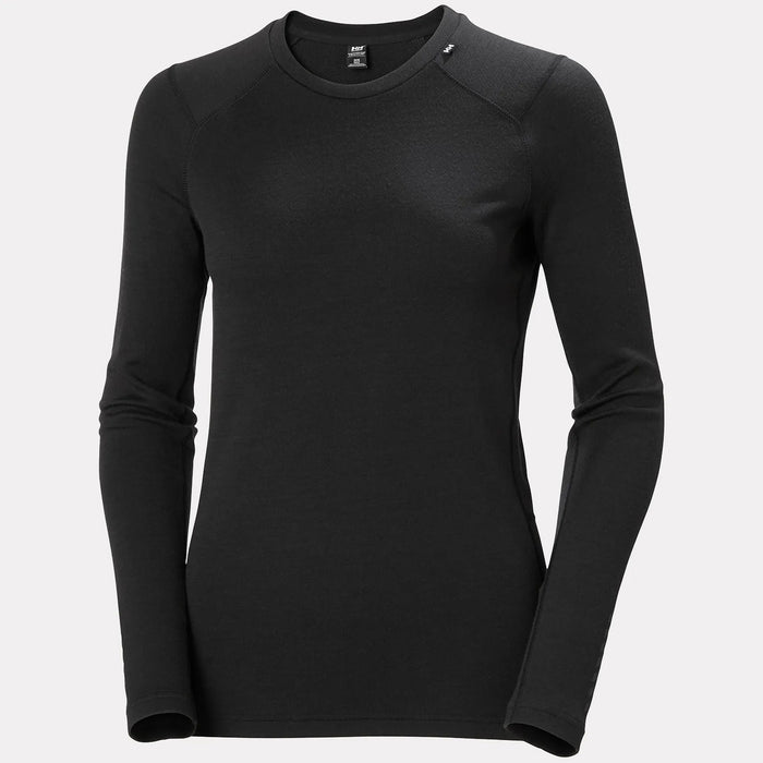 Helly Hansen Lifa Merino Midweight Crew Baselayer Top - Women's Black