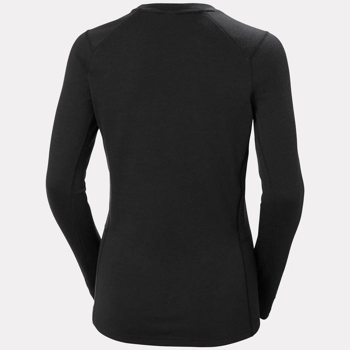 Helly Hansen Lifa Merino Midweight Crew Baselayer Top - Women's Black