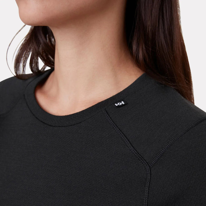 Helly Hansen Lifa Merino Midweight Crew Baselayer Top - Women's Black