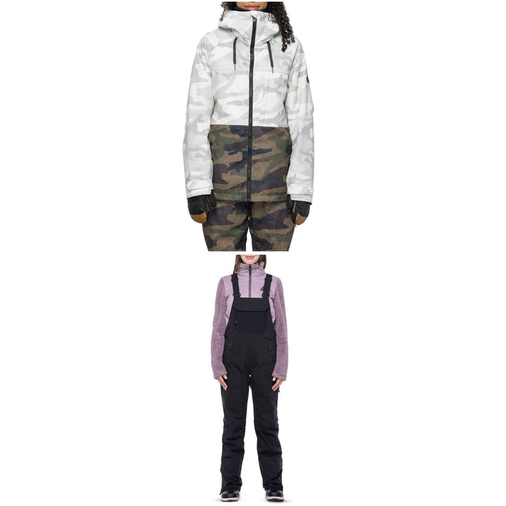 686 Athena Insulated Jacket + Black Magic Insulated Bibs - Women's 2024