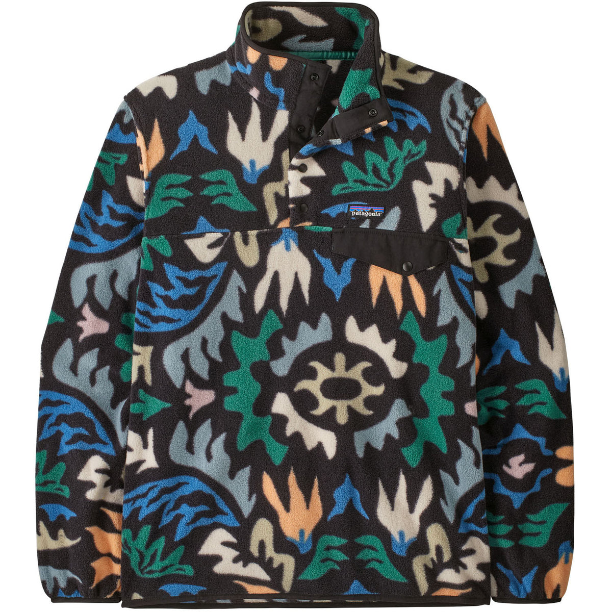 Patagonia Lightweight Synchilla Snap-T Pullover - Men's Kaleido: Black