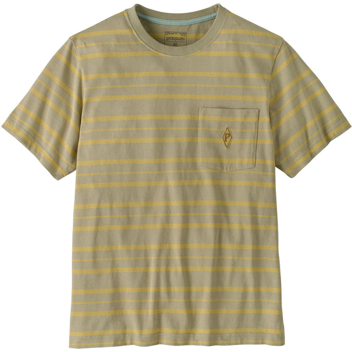 Patagonia Midweight Water People Mark Pocket T-Shirt - Men's Steep Face: Weathered Stone