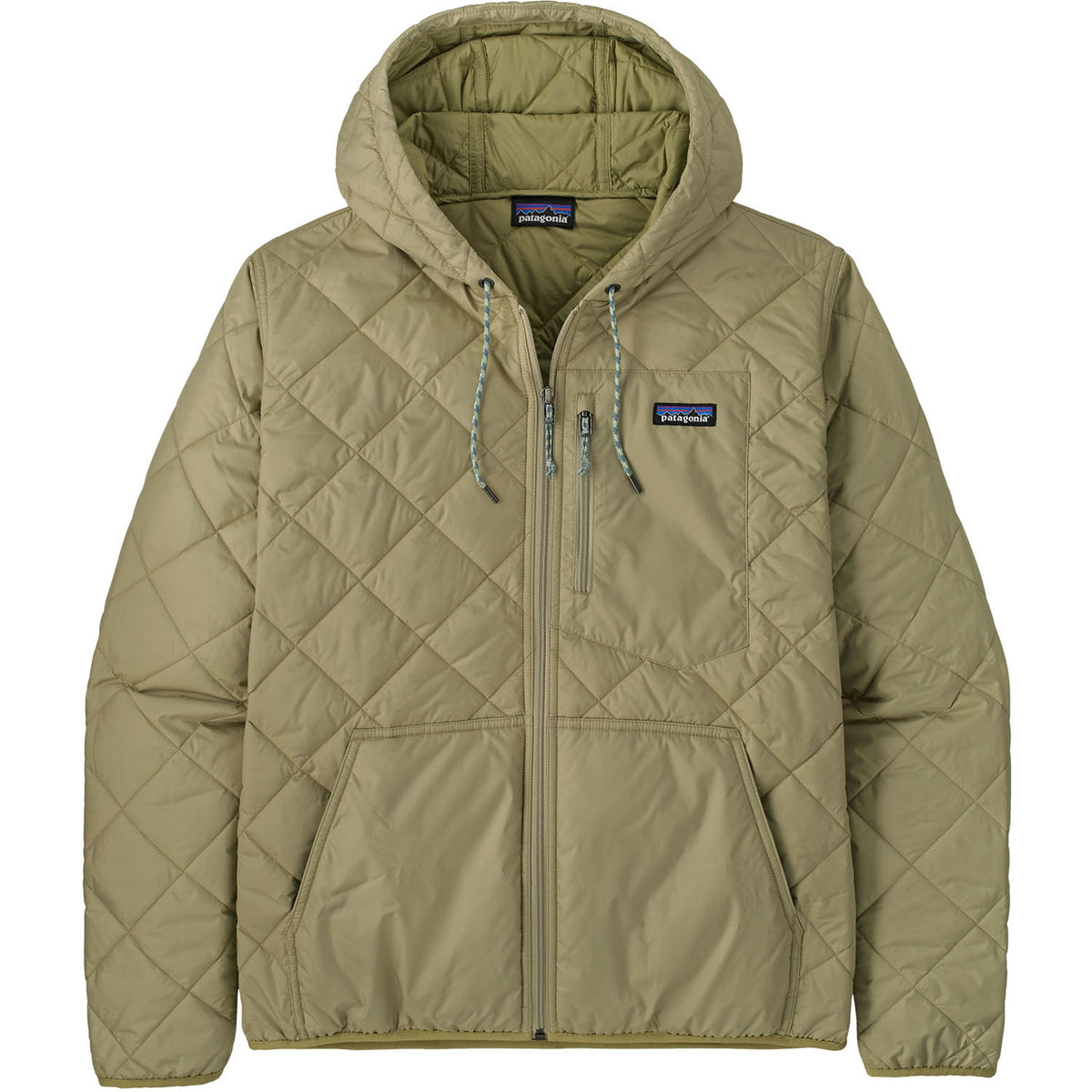 Patagonia Diamond Quilted Bomber Hoodie - Men's Weathered Stone