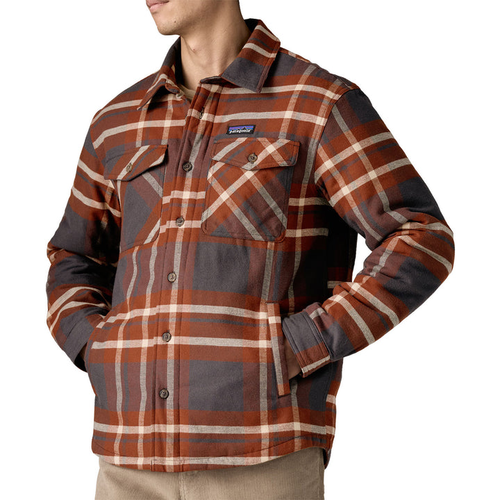 Patagonia Lightweight Insulated Fjord Flannel Shirt - Men's Ashore: Ink Black