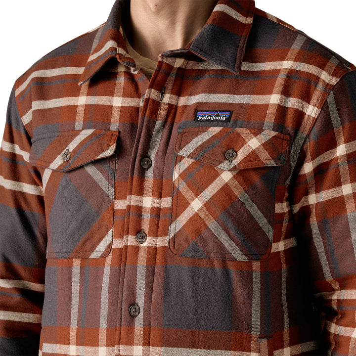 Patagonia Lightweight Insulated Fjord Flannel Shirt - Men's Ashore: Ink Black
