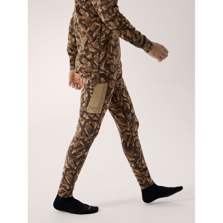 Arc'teryx Rho LT Print Bottom - Men's Carob Grottoflage