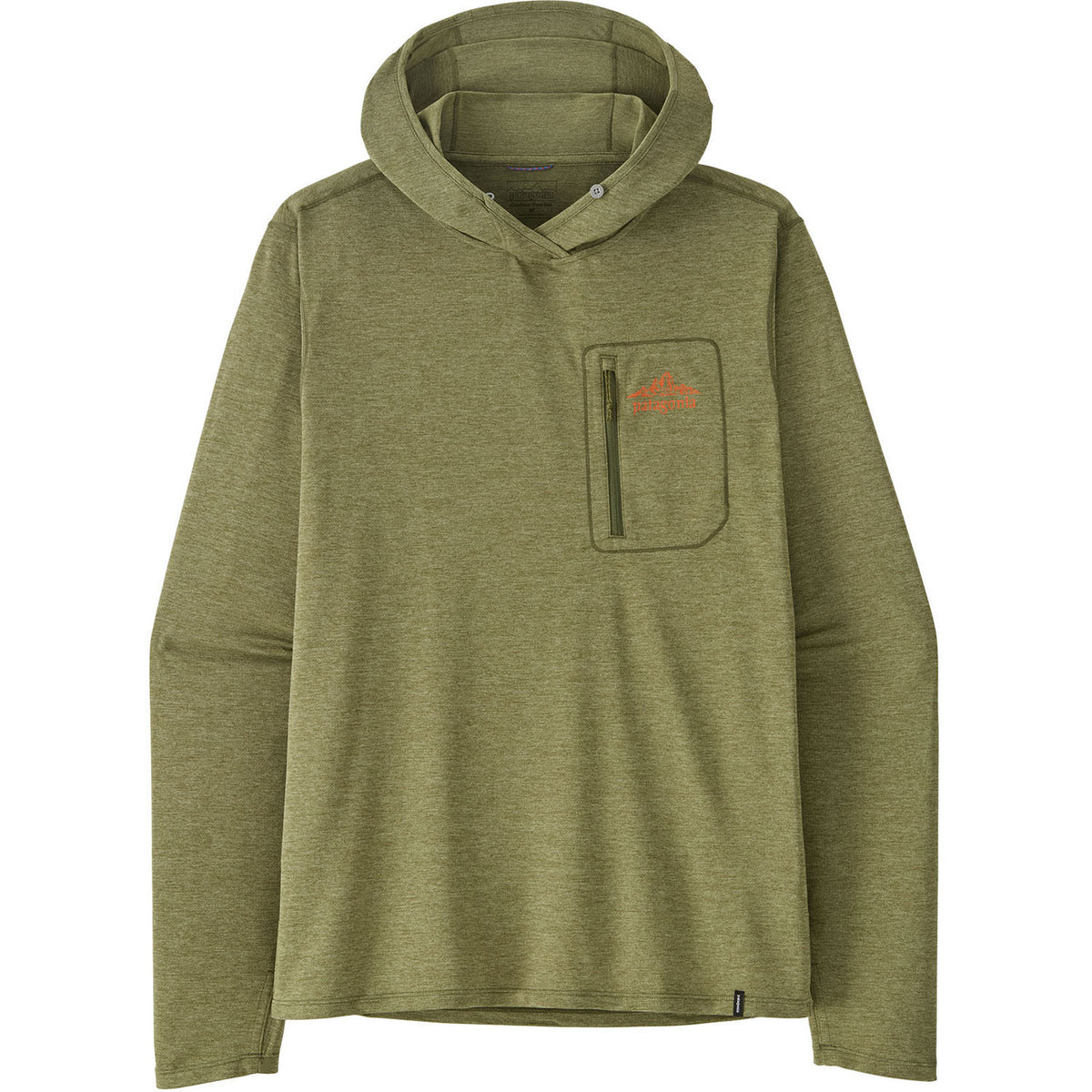 Patagonia Capilene® Cool Sun-Cloud Crag Crest Hoodie - Men's Caper Green-Buckhorn Green X-Dye