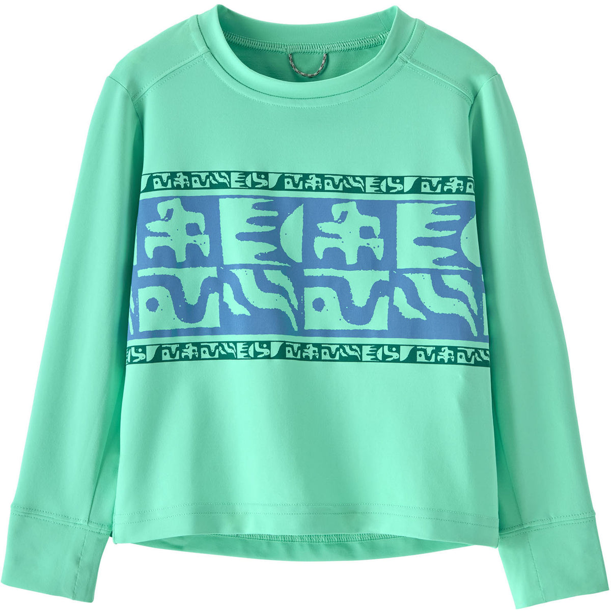 Patagonia Baby Long-Sleeve Cap SW T-Shirt - Infants' Mother Rays Band: Early Teal
