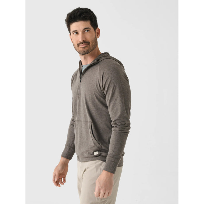 Vuori Ponto Performance 1/2 Zip Hoodie - Men's Warm Grey Heather