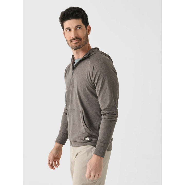 Vuori Ponto Performance 1/2 Zip Hoodie - Men's Warm Grey Heather
