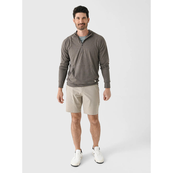 Vuori Ponto Performance 1/2 Zip Hoodie - Men's Warm Grey Heather