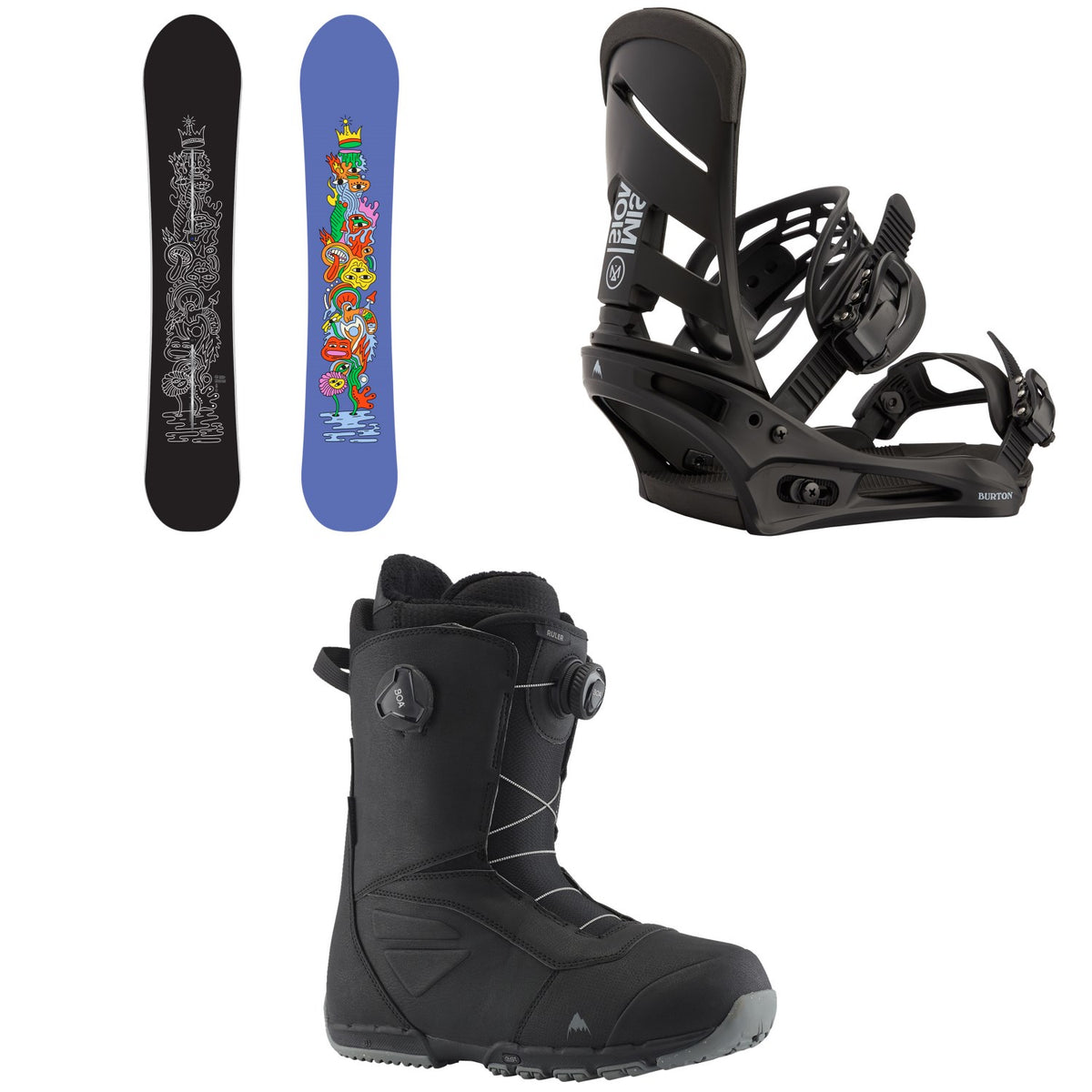 Burton Counterbalance Snowboard + Mission Snowboard Bindings + Ruler Boa Snowboard Boots 2026