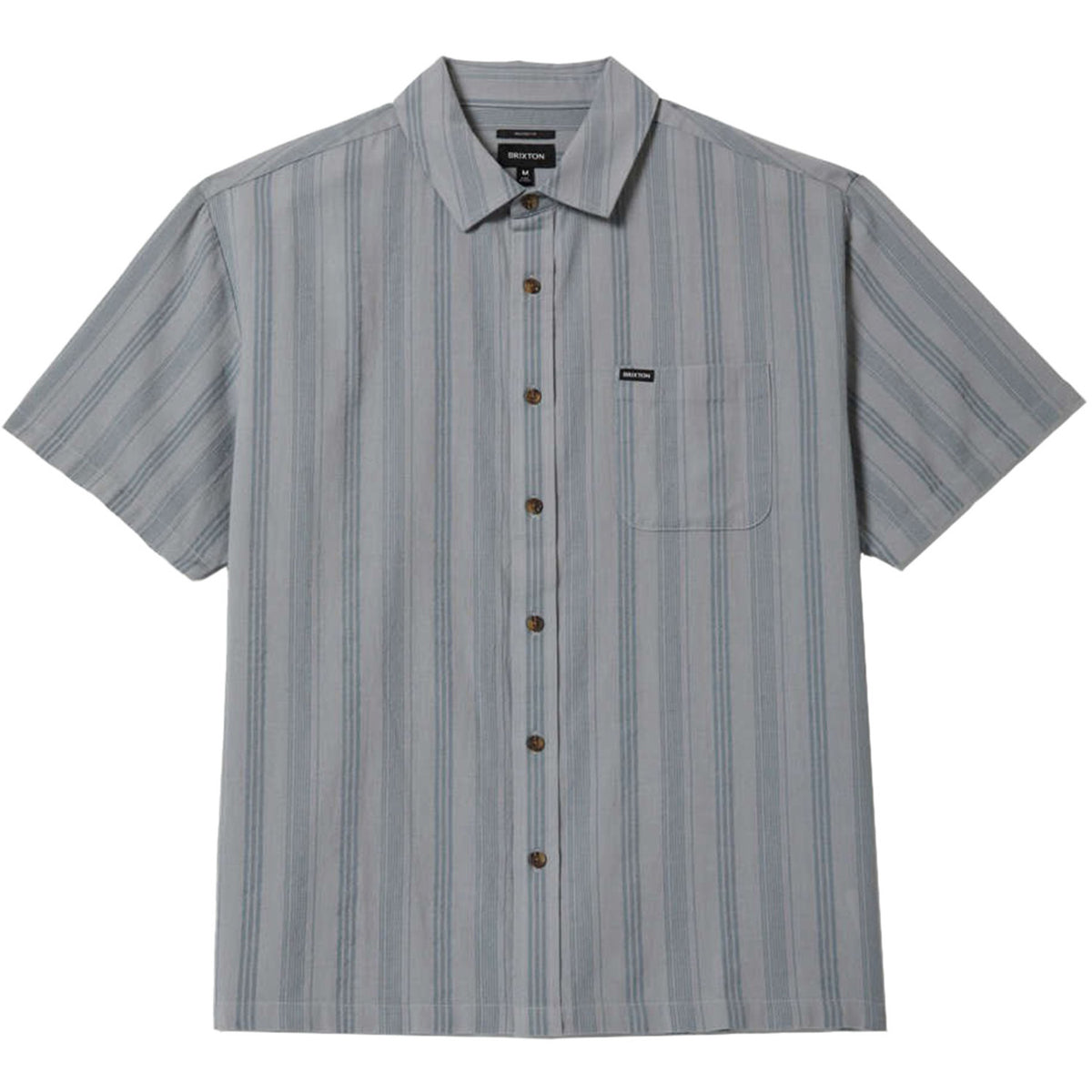 Brixton Cru Stripped Dobby Short-Sleeve Woven Shirt - Men's Trooper