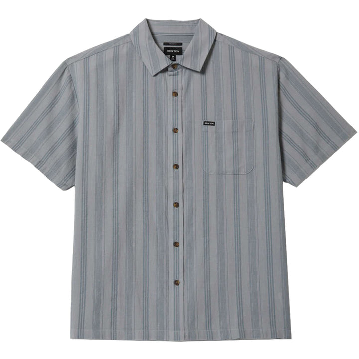 Brixton Cru Stripped Dobby Short-Sleeve Woven Shirt - Men's Trooper