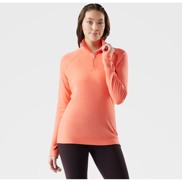 Smartwool Classic Thermal Merino Base Layer 1/4 Zip Top - Women's Coral Reef
