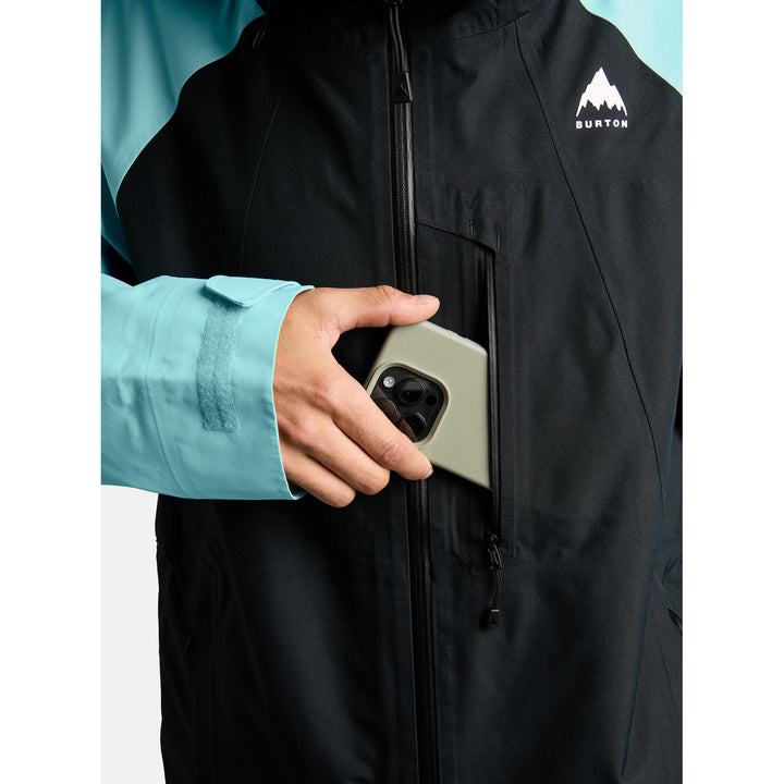 Burton Reserve 3L Jacket - Men's True Black/Light Teal