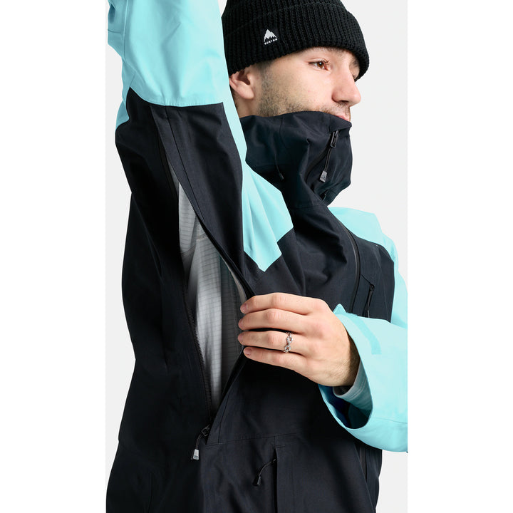 Burton Reserve 3L Jacket - Men's True Black/Light Teal