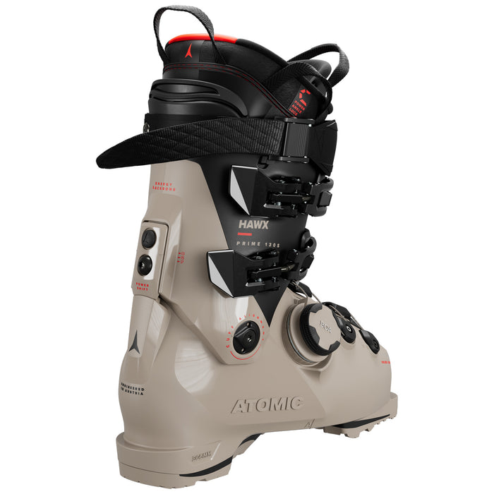 Atomic Hawx Prime 130 S BOA GW Ski Boots 2025 Cement/Black/Red