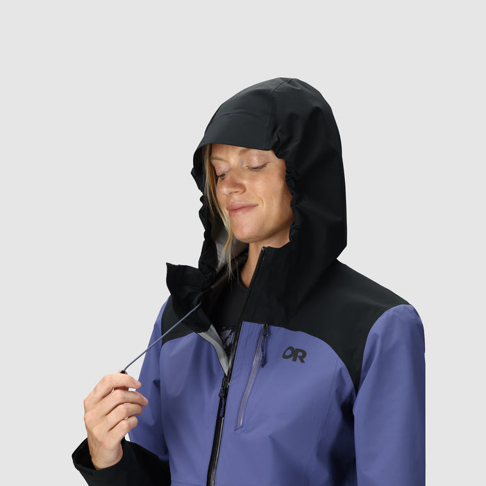 Outdoor Research Freewheel Stretch Rain Jacket - Women's Galactic/Black