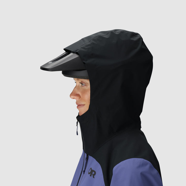 Outdoor Research Freewheel Stretch Rain Jacket - Women's Galactic/Black