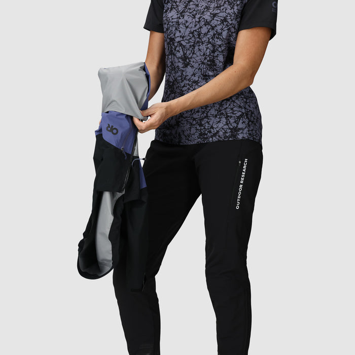 Outdoor Research Freewheel Stretch Rain Jacket - Women's Galactic/Black