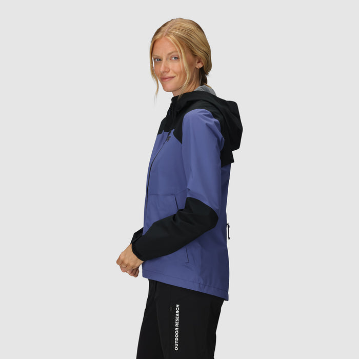 Outdoor Research Freewheel Stretch Rain Jacket - Women's Galactic/Black