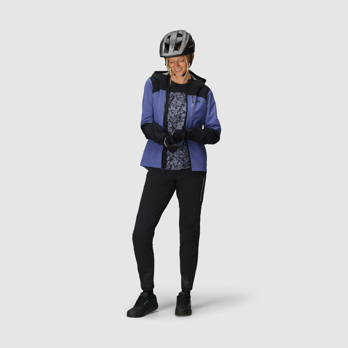 Outdoor Research Freewheel Stretch Rain Jacket - Women's Galactic/Black