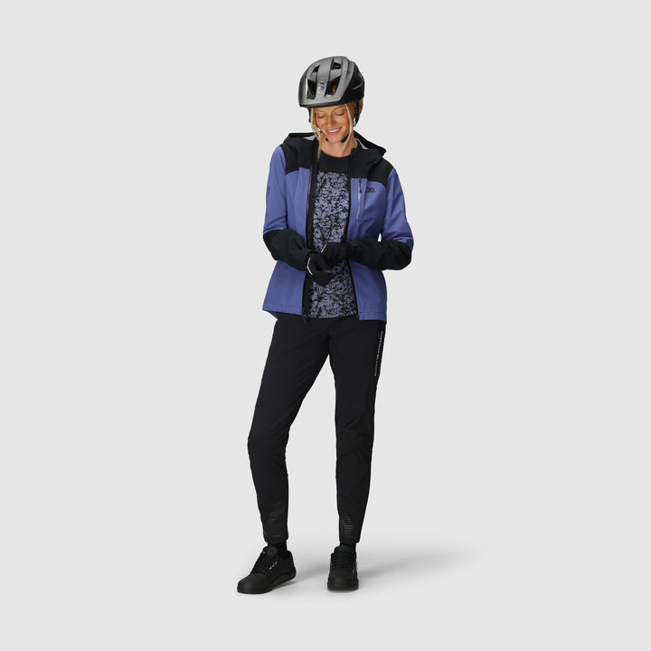 Outdoor Research Freewheel Stretch Rain Jacket - Women's Galactic/Black