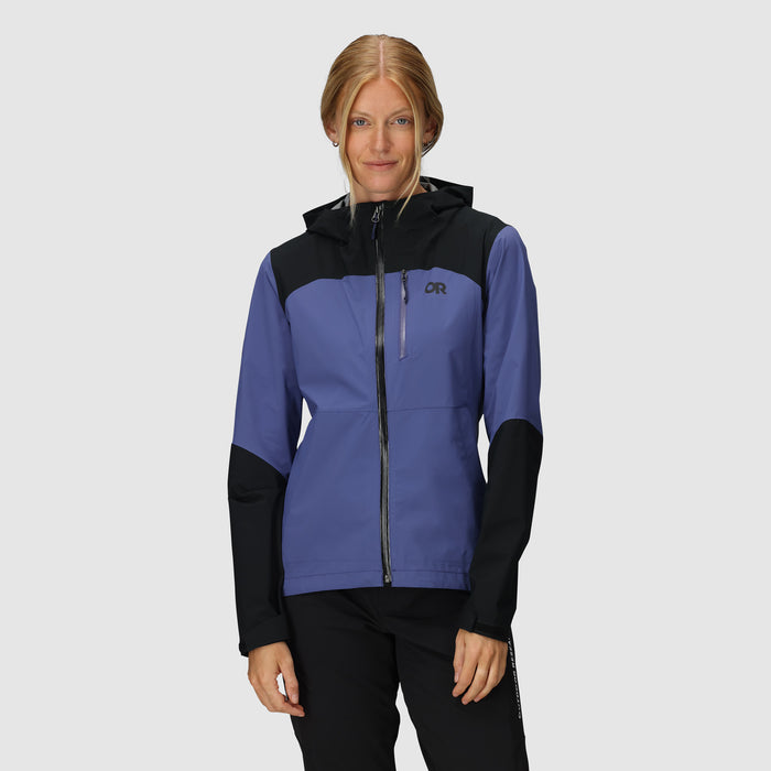 Outdoor Research Freewheel Stretch Rain Jacket - Women's Galactic/Black