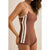 Rhythm Lily Rib Cross Back Surf Short One Piece - Women's Chocolate