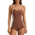 Rhythm Lily Rib Cross Back Surf Short One Piece - Women's Chocolate