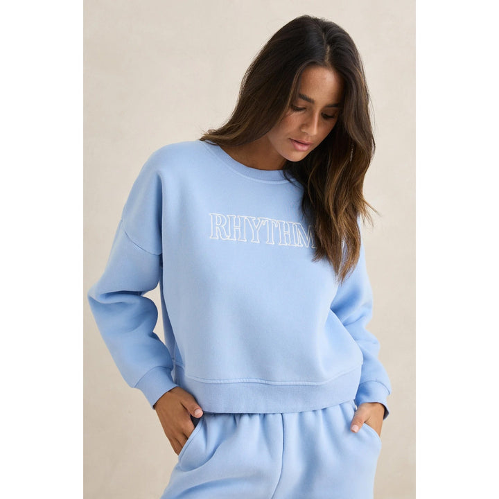Rhythm Slouchy Crew Neck Fleece - Women's Sky