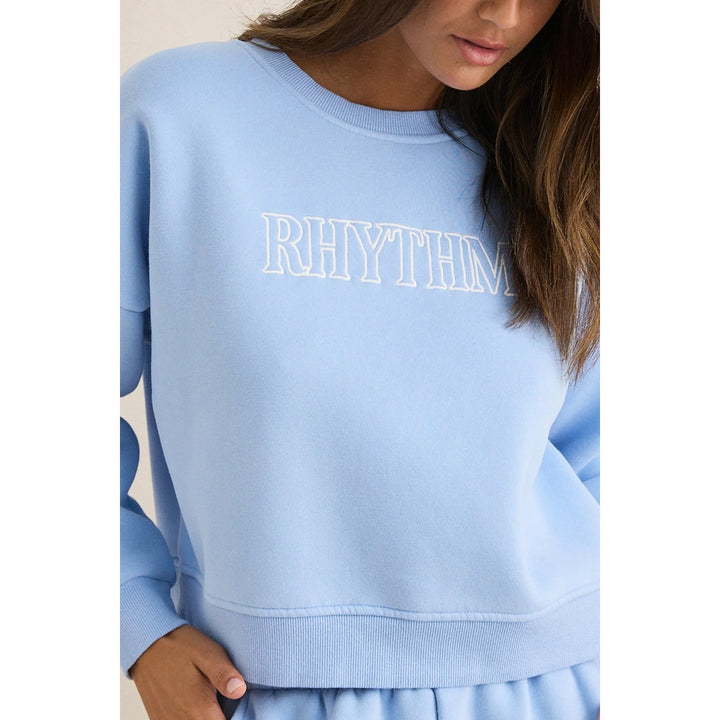 Rhythm Slouchy Crew Neck Fleece - Women's Sky