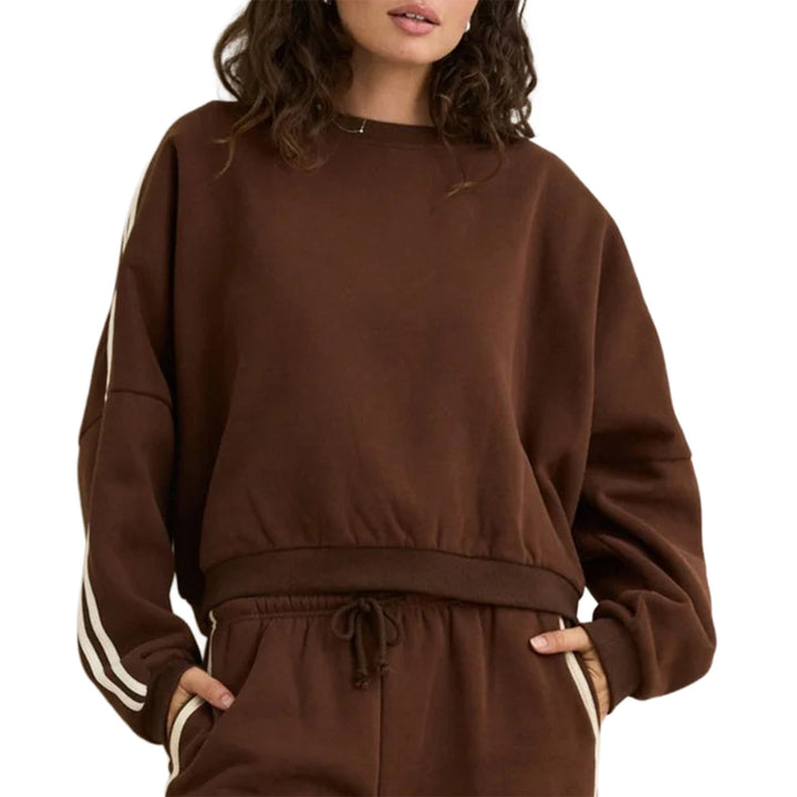 Rhythm Contrast Sweatshirt - Women's Brown