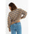 Rhythm Estelle Quarter Zip Striped Knit - Women's Cobalt