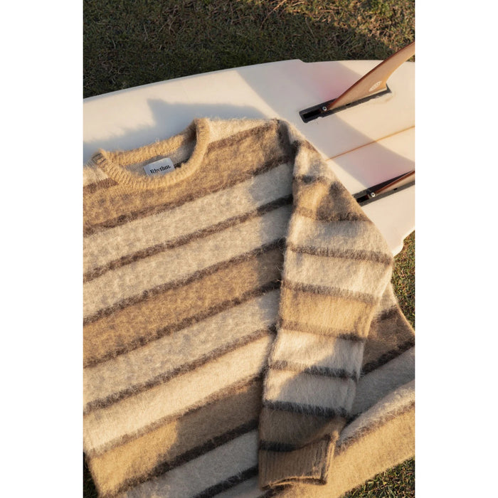 Rhythm Mohair Striped Knit - Men's Bark